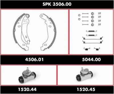 Remsa SPK 3506.00 комплект тормозов, барабанный тормозной механизм на PEUGEOT 306 (7B, N3, N5)