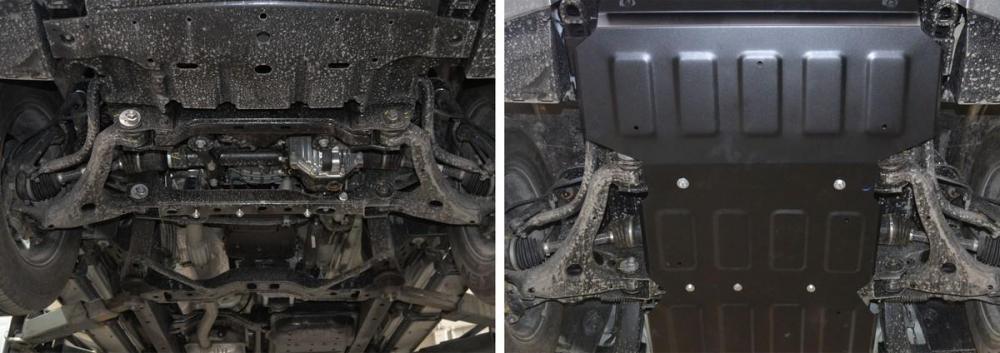 RIVAL RIVAL 111.2838.1 Защита радиатора + картера, Kia Mohave 2017-, V - все; 2 Части (111.2838.1)