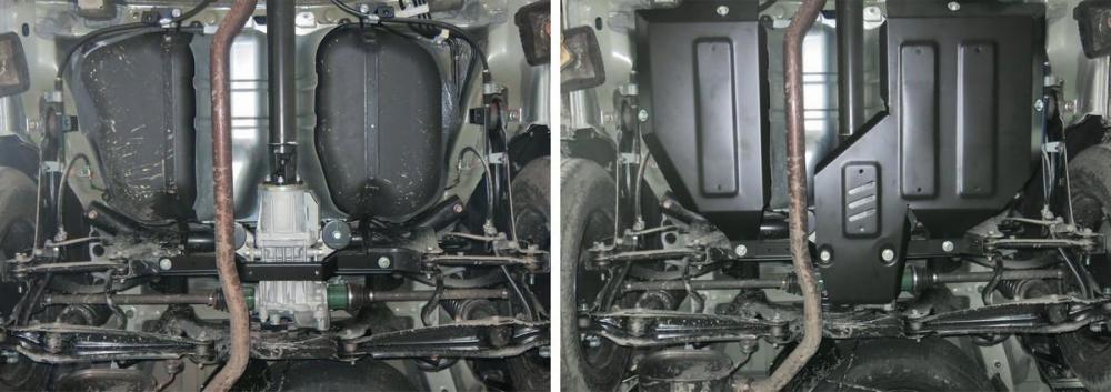 RIVAL RIVAL 111.4038.1 Защита топливного бака + редуктора, Mitsubishi Outlander 2015-, V - 2.0; 2.4; полный привод/Mitsubis (111.4038.1)
