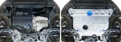 RIVAL 333.5114.1 Защита картера и кпп алюм. skoda оctavia a7 1,4tsi/1,6mpi/1,8tsi/2,0tdi 2013>(с webasto)