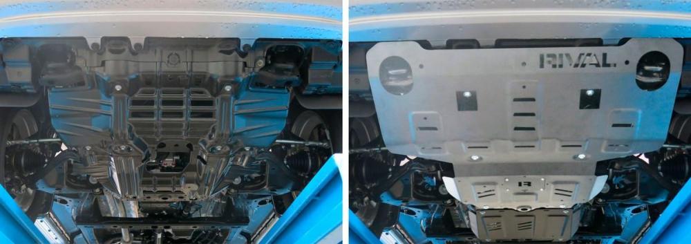RIVAL RIVAL 333.5710.1.6 Защита радиатора + картера + комплект крепежа, Toyota Fortuner 2017-, V - 2.8d; 2,7; полный привод/T (333.5710.1.6)