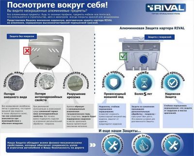 RIVAL RIVAL 3.4034.1.6 Защита КПП без крепежа, Mitsubishi L200 2006-2015, V - все/Mitsubishi Pajero Sport 2008-2016, V (3.4034.1.6)
