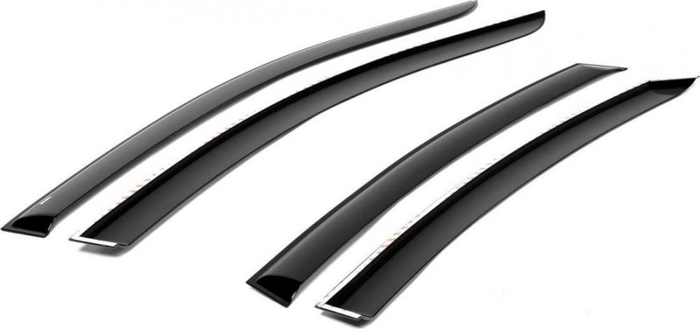 RIVAL RIVAL 728102 Дефлекторы окон, Rival, для Kia Rio SD 2012-2017, литьевой поликарбонат, 4 шт. (728102)