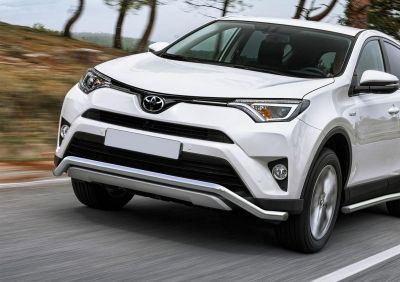 RIVAL RIVAL R.5718.002 Защита переднего бампера d57 волна + комплект крепежа, RIVAL, Toyota Rav 4 2015- (R.5718.002)