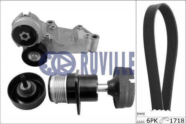 Ruville 5526081 поликлиновой ременный комплект на FORD FOCUS седан (DFW)
