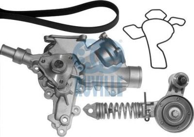 Ruville 55345801 водяной насос + комплект ручейковых ремней на OPEL CORSA C фургон (F08, W5L)