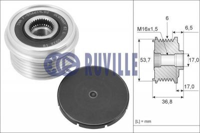 RUVILLE Обгонная муфта генератора FORD MONDEO III 1.8,2.0L 00-07 (57101)