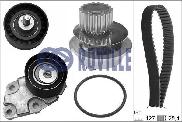 Ruville 59002701 водяной насос + комплект зубчатого ремня на CHEVROLET LANOS седан