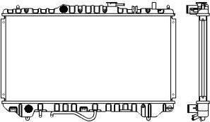 Sakura 1461-0263 радиатор, охлаждение двигателя на TOYOTA CALDINA (ST21_, CT21_, AT21_)