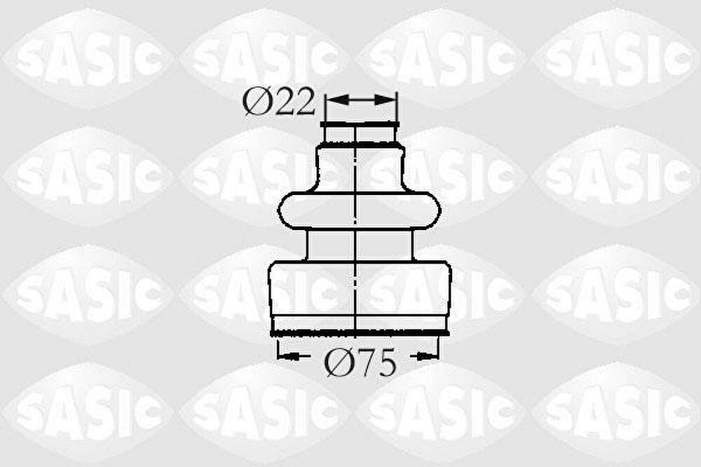 Sasic 2933593 Пыльник ШРУСа CITROEN BX/XM/ZX/PEUGEOT 205-605 83-02 внутр.