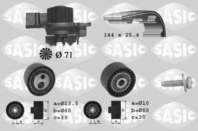 Sasic 3900013 водяной насос + комплект зубчатого ремня на FIAT ULYSSE (220)