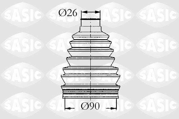 SASIC Пыльник ШРУСа RENAULT 19/21/ESPACE/LAGUNA 86-01 нар. (7701035380, 4003441)
