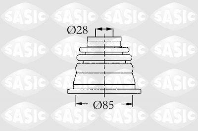 SASIC Пыльник ШРУСа RENAULT LAGUNA 1.9D/3.0 01> внутр. (7701466983, 4003451)