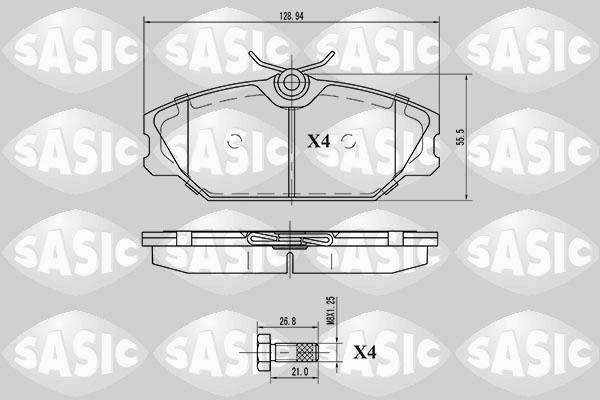 Sasic 6214008 комплект тормозных колодок, дисковый тормоз на RENAULT SCЙNIC I (JA0/1_)