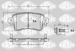 Sasic 6214013 комплект тормозных колодок, дисковый тормоз на RENAULT MASTER II фургон (FD)