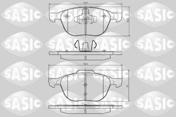 Sasic 6216001 комплект тормозных колодок, дисковый тормоз на FORD FOCUS II седан (DA_)