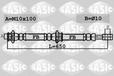 Sasic 6606252 тормозной шланг на NISSAN PRIMERA (P12)