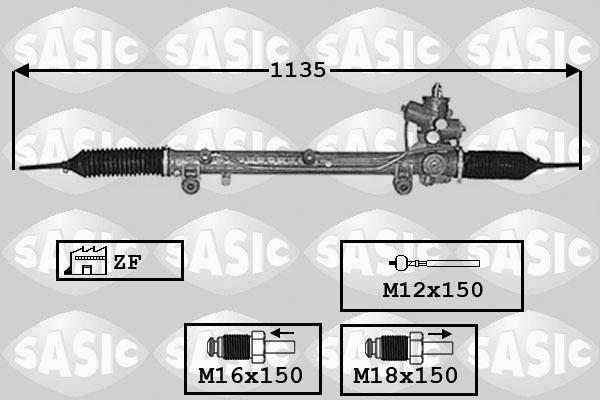 Sasic 7176055 рулевой механизм на MERCEDES-BENZ A-CLASS (W168)