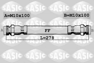 Sasic SBH0150 тормозной шланг на PEUGEOT 304 Break (_04D_)