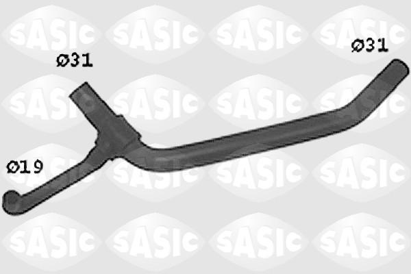Sasic SWH6596 шланг радиатора на AUDI 80 (89, 89Q, 8A, B3)