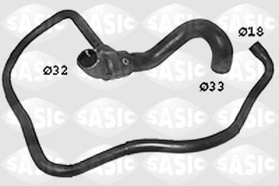 Sasic SWH6763 шланг радиатора на OPEL CORSA B (73_, 78_, 79_)