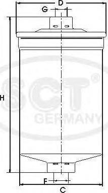 SCT GERMANY ST 315 топливный фильтр на FERRARI F355 BERLINETTA