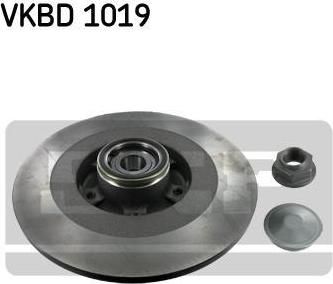 SKF VKBD 1019 тормозной диск на RENAULT LAGUNA III (BT0/1)