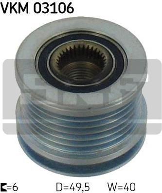 SKF VKM 03106 механизм свободного хода генератора на VW PASSAT Variant (3A5, 35I)