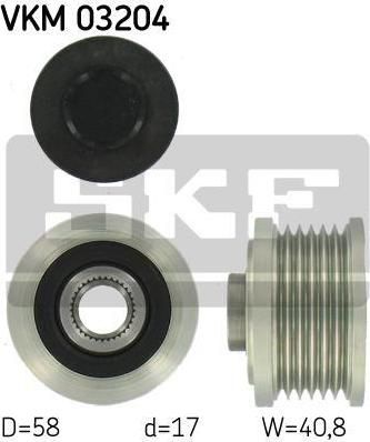 SKF VKM 03204 механизм свободного хода генератора на FIAT BRAVO II (198)