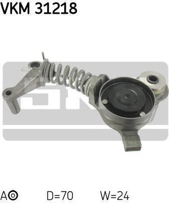 SKF VKM 31218 натяжной ролик, поликлиновой ремень на AUDI A4 кабрио (8H7, B6, 8HE, B7)