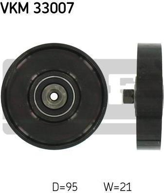 SKF VKM 33007 паразитный / ведущий ролик, поликлиновой ремень на PEUGEOT 605 (6B)