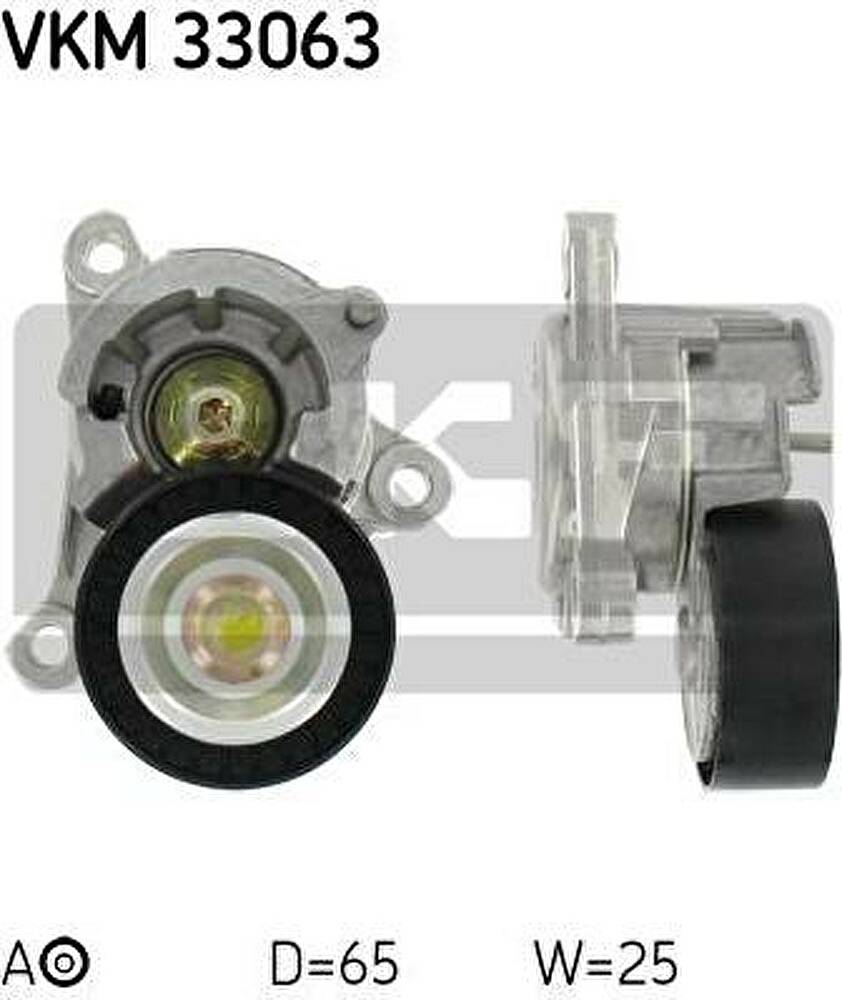 SKF VKM 33063 натяжной ролик, поликлиновой ремень на PEUGEOT 206 Наклонная задняя часть (2A/C)