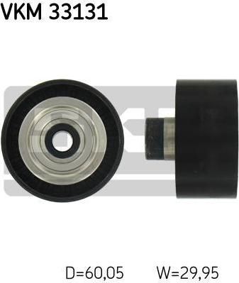 SKF VKM 33131 паразитный / ведущий ролик, поликлиновой ремень на PEUGEOT PARTNER фургон (5)