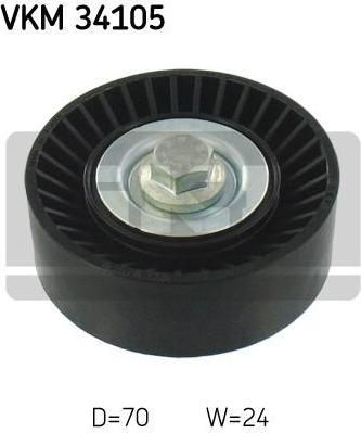 SKF VKM 34105 паразитный / ведущий ролик, поликлиновой ремень на FORD MONDEO II (BAP)