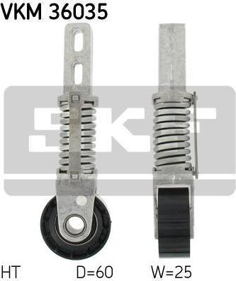 SKF VKM 36035 натяжной ролик, поликлиновой ремень на RENAULT MEGANE I (BA0/1_)