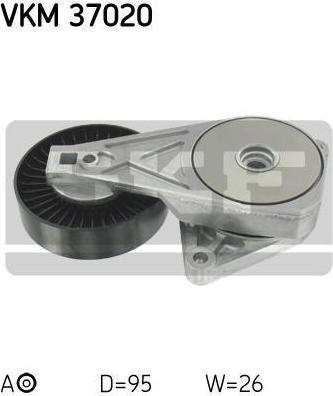 SKF VKM 37020 Ролик натяжной, поликлиновой ремень