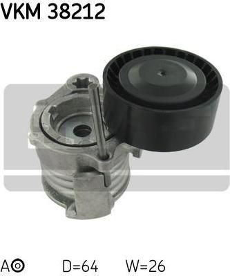 SKF VKM 38212 натяжной ролик, поликлиновой ремень на 1 (E87)