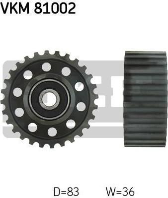 SKF VKM 81002 паразитный / ведущий ролик, зубчатый ремень на TOYOTA DYNA автобус (LY1_, _H8_)