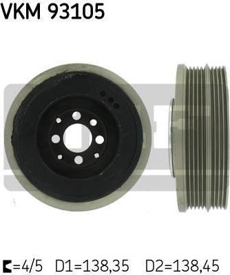 SKF VKM 93105 Ременный шкив, коленчатый вал