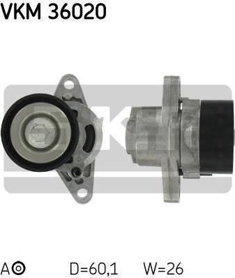 SKF VKM36020 Натяжитель ремня генератора с ГУРом и АС RENAULT LOGAN (8200603359)