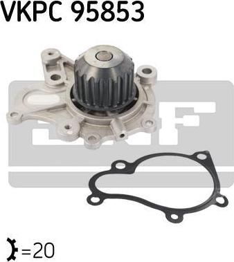SKF VKPC 95853 водяной насос на HYUNDAI ACCENT II седан (LC)