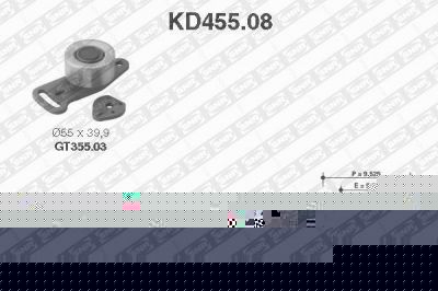 SNR KD455.08 комплект ремня грм на RENAULT 21 универсал (K48_)