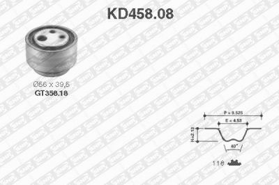 SNR KD458.08 комплект ремня грм на FIAT UNO (146A/E)