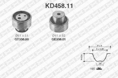 SNR KD458.11 комплект ремня грм на FIAT UNO (146A/E)