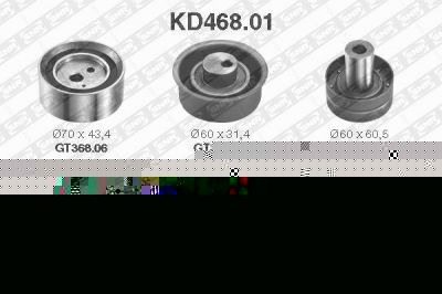SNR KD468.01 комплект ремня грм на NISSAN PRIMERA (P10)