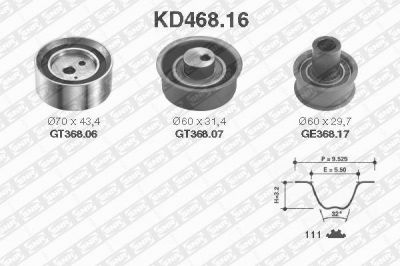 SNR KD468.16 комплект ремня грм на NISSAN ALMERA I Hatchback (N15)