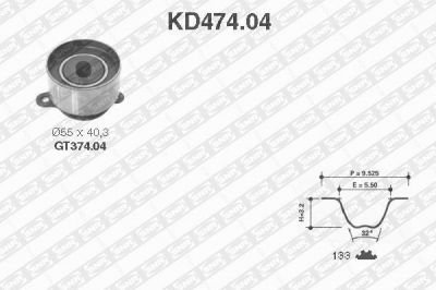 SNR KD474.04 комплект ремня грм на HONDA ACCORD III (CA)