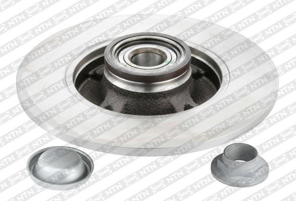 SNR KF159.53U Диск тормозной CITROEN С3/C4/PEUGEOT 207/307 задний с подш.