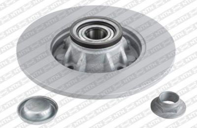 SNR KF159.61U Диск тормозной CITROEN C4 04-/PEUGEOT 308 07- задний с подшипником