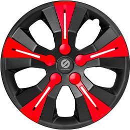 Колпаки на колёса Sparco, серия Urban, коплект 4 шт., чёрн./красный, разм. 14 (350мм),, 1/4